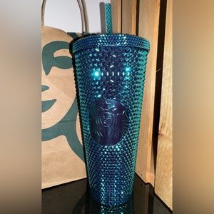 🩵NWT STARBUCKS TEAL STUDDED TUMBLER 2023🩵